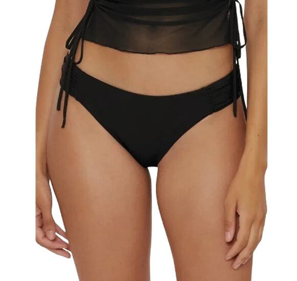 BECCA Other - BECCA Women's Muse Side Ruched Bikini Bottoms Small Black Hipster NWT